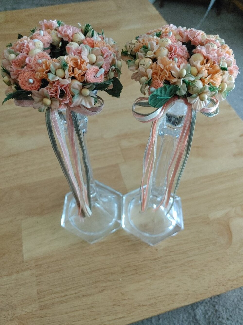 Vintage Partylite Mini Flower Wreath Pair of Rings for Candlesticks